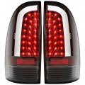 Hecasa Led Tail Lights Compatible With 2005-2015 Toyota Tacoma C-type Tube Barlights Rear Brake Turn Signal Tail Lamp Clear