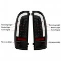 Hecasa Led Tail Lights Compatible With 2005-2015 Toyota Tacoma C-type Tube Barlights Rear Brake Turn Signal Tail Lamp Clear