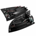 Hecasa Led Tail Lights Compatible With 2005-2015 Toyota Tacoma C-type Tube Barlights Rear Brake Turn Signal Tail Lamp Clear