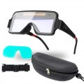 Auto Darkening Welding Glasses Solar Powered Goggle Plasma Cutting Goggles 2 Sensors For Men Tig Mig Mma Gas Storage Box As 