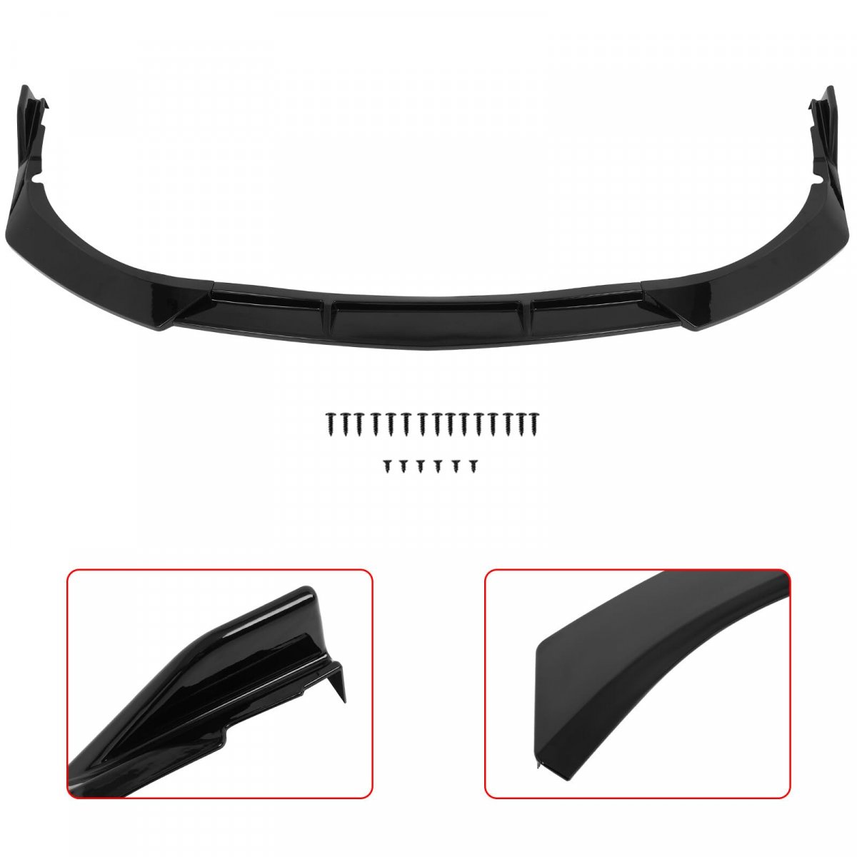 3pcs Glossy Black Front Bumper Lip For 0 2021 Toyota Camry