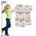 Zig Zag Colors 03 7 Piece Fabric Peel And Stick Wall Skin Art 50x38 Inches 