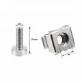Uxcell 20 Pack Cage Nuts And Screws M5x20mm Carbon Steel Nickel Plated For Server Rack Cabinet