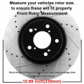 Motorbymotor Front Rotors 330mm Drilled Slotted Brake Rotor Ceramic Pad Kit Fits For Chevy Tahoe Silverado 1500 Suburban