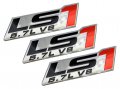 Erpart Ls1 5 7l V8 Red Engine Emblems Badges Highly Polished Aluminum Chrome Silver Compatible With Pontiac Trans Am Firebird