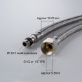 Weirun 40-inch Extra Long Faucet Connector Braided Stainless Steel Kitchen Or Bathroom Sink Hot And Cold Water Supply Hose 1