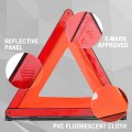 Cartman Foldable Warning Triangle Emergency Reflector Safety Kit Pack Of 3 With Storage Case