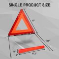 Cartman Foldable Warning Triangle Emergency Reflector Safety Kit Pack Of 3 With Storage Case