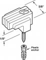 Prime-line Mp9002 Mirror Clip 1 8 In Offset Plastic Construction Clear With Mounting Fasteners 50 Pack
