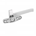 Uxcell Zinc Alloy Casement Window Locking Handle Grip Right Hand Silver Gray Black 2pcs