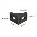 Uxcell 16pcs Inside Corner Bracket Gusset 28x28x20mm 2028 Angle Connectors For 2020 Series Aluminum Extrusion Profile Black