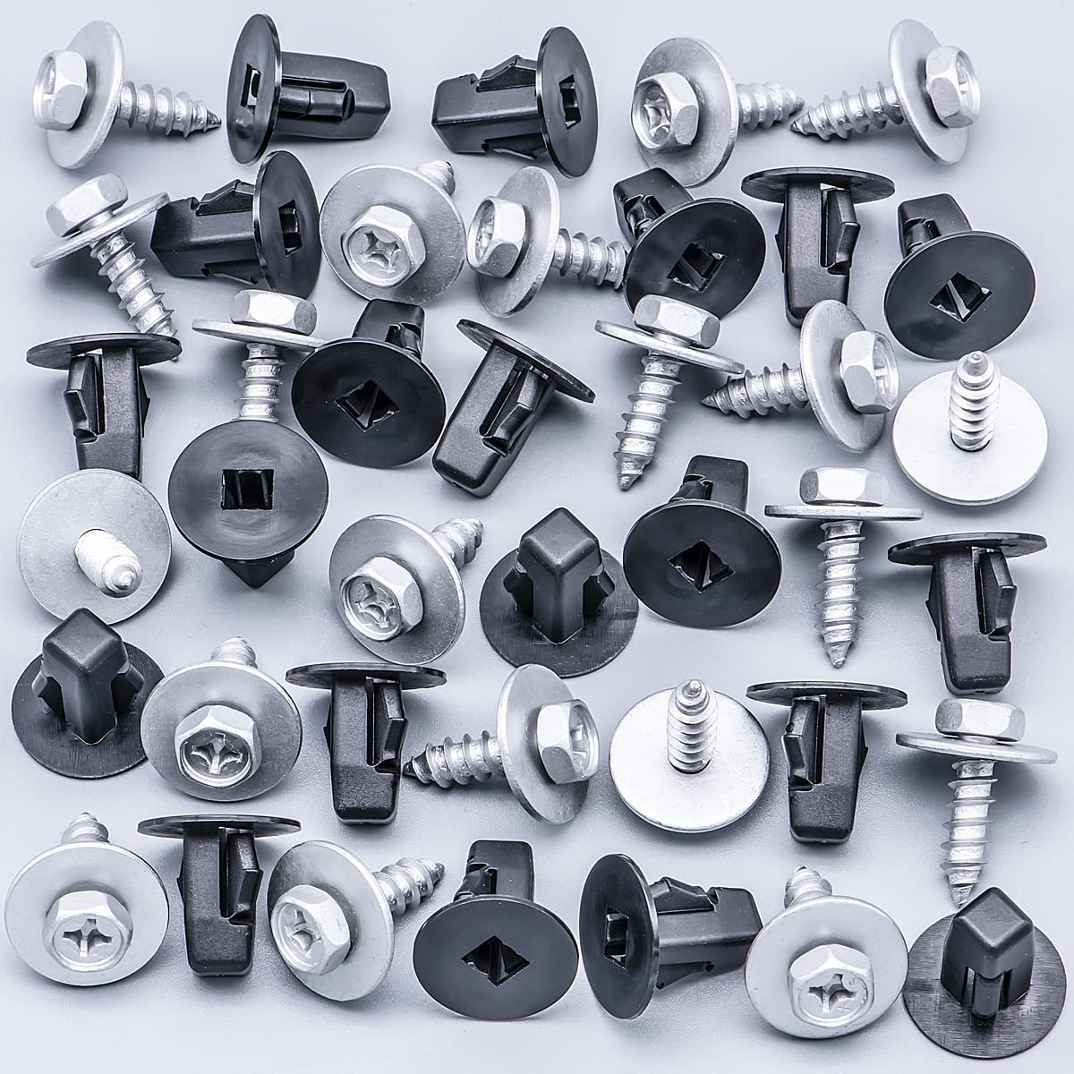 20 Sets Fender Liner Screw And Grommet Kit For Toyota Lexus 9018906236 90159 60383 Hex Head M6 3x20mm Fasteners Bumper Cover