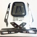 Hongk- Flame Fire Style Backrest Sissy Bar With Leather Pad Compatible Vtx 1300c 1800c 1986-2012 Chrome B01dq065sq