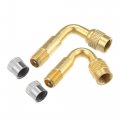 X Autohaux 4pcs 45 Degree 90 Tire Valve Air Tyre Stem Extenders With Dust Cap Snap In Universal For Car Truck Motorcycle Bike