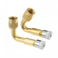 X Autohaux 4pcs 45 Degree 90 Tire Valve Air Tyre Stem Extenders With Dust Cap Snap In Universal For Car Truck Motorcycle Bike