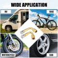 X Autohaux 4pcs 45 Degree 90 Tire Valve Air Tyre Stem Extenders With Dust Cap Snap In Universal For Car Truck Motorcycle Bike