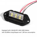Czc Auto 4pcs 12v Led Exterior License Plate Tag Light Interior Courtesy Dome Roof Trunk Cargo Underhood Lamp Total 12 White