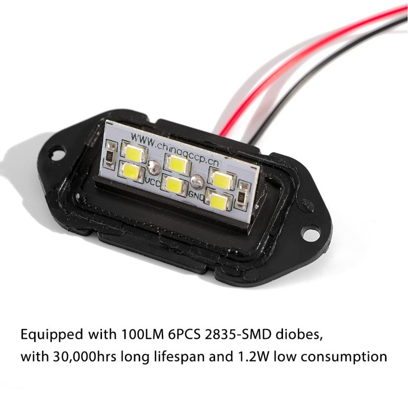 Czc Auto 4pcs 12v Led Exterior License Plate Tag Light Interior Courtesy Dome Roof Trunk Cargo Underhood Lamp Total 12 White