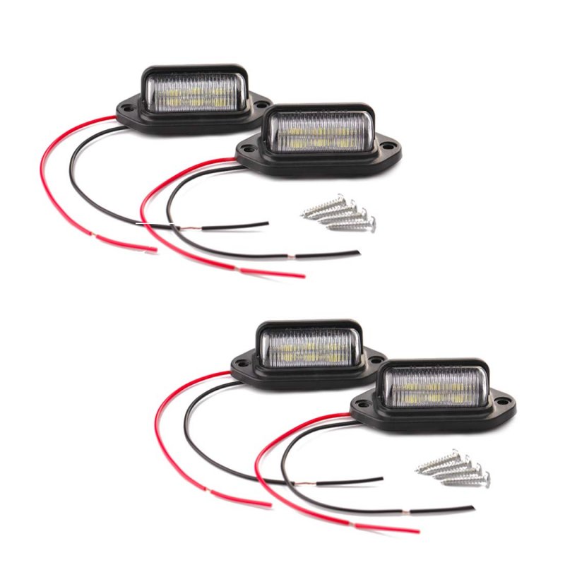 Czc Auto 4pcs 12v Led Exterior License Plate Tag Light Interior Courtesy Dome Roof Trunk Cargo Underhood Lamp Total 12 White