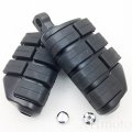 Hk Group Motorcycle Black Short Angled Adjustable Dually Highway P-clamps Large Footpeg Footrest For V-star Roadstar Suzuki
