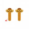 Uxcell 20pcs Gold Tone Motorbike Sportbike Fairing Bolt Screw 6mm X 20mm