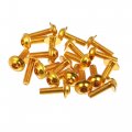 Uxcell 20pcs Gold Tone Motorbike Sportbike Fairing Bolt Screw 6mm X 20mm 