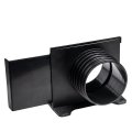 Powertec 70358 4 Inch Wall Mounting Blast Gate With Bracket Threaded Dust Collection Fitting 1 Pack 
