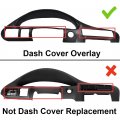 G-plus Dashboard Instrument Panel Dash Cover Compatible With Chevy Cavalier Ls Sport 2002 2003 2004 2005 Black