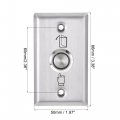 Uxcell Push Button Switch Door Open Access Control With Led Indicator Stainless Steel Panel 86mmx50mm Dc 12v 3a Silver Tone