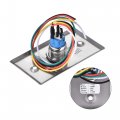 Uxcell Push Button Switch Door Open Access Control With Led Indicator Stainless Steel Panel 86mmx50mm Dc 12v 3a Silver Tone