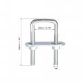 Uxcell Square U-bolts 3 4 20mm Inner Width Carbon Steel M6 With Nuts Frame Plate Round Washers