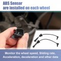X Autohaux 2pcs Rear Left Right Abs Sensor Wheel Speed No 23348259 25913456 For Chevrolet Equinox 2010-2017 Gmc Terrain