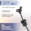 X Autohaux 2pcs Rear Left Right Abs Sensor Wheel Speed No 23348259 25913456 For Chevrolet Equinox 2010-2017 Gmc Terrain