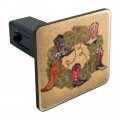 Christmas Holiday Boot Wreath Cowboy Horshoes Western Tow Trailer Hitch Cover Plug Insert