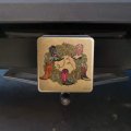 Christmas Holiday Boot Wreath Cowboy Horshoes Western Tow Trailer Hitch Cover Plug Insert