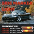 Front Bumper Side Marker Signal Lamp For 1996-2002 Bmw E37 Z3 Roadster Coupe M Smoke Lens Halogen Lights With Bulbs Mo-5269 2