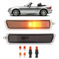 Hecasa 2 Pcs Halogen Front Bumper Light For 1996-2002 W E37 Z3 Roadster M Coupe M Side Marker Signal Lamp Replacement 