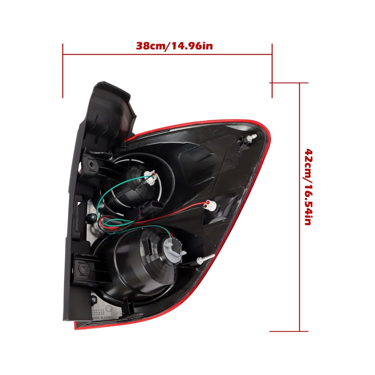 Left Tail Light Rear Brake Lamp Assembly For Chevy Equinox 2010 2011 2012 2013 2014 2015 Driver Side Red And Clear Lens
