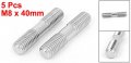 Uxcell M8 X 40mm A2 Stainless Steel Double End Threaded Stud Screw Bolt Pack Of 5
