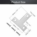 Mromax 15 Pcs T-shaped Repair Plate 57 X 1 304 Stainless Steel Brushed Surface Plane Connection Angle Bracket Gusset