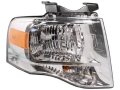 Right Passenger Side Headlight Assembly With Chrome Housing For 2007-2014 Ford Expedition 