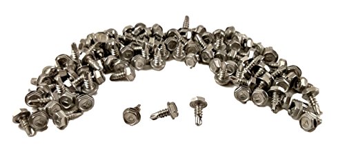 Stainless 10 X 2 Hex Washer Head Self Drilling Sheet Metal Tek Screws With Drill Point To Lengths In Listing0 Pieces 1 Inch