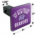 City College Of New York Beavers Logo Tow Trailer Hitch Cover Plug Insert 1 25 In Receiver Durable Plastic Uv Resistant Design