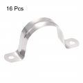 Uxcell 36mm 1 4 Rigid Pipe Strap 2 Holes Tube Straps 201 Stainless Steel Tension Clip Clamp 16pcs
