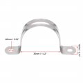 Uxcell 36mm 1 4 Rigid Pipe Strap 2 Holes Tube Straps 201 Stainless Steel Tension Clip Clamp 16pcs