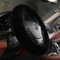 Mlovesie Fluffy Wool Car Steering Wheel Cover Genuine Sheepskin Wheels Interior Accessories For Women Anti-slip Universal 15 