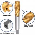 Burkit M24 X 1 5 Spiral Flute Tap Hss Titanium Coated Plug Threading