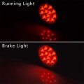 4pcs Double Face Red-amber 48-led Pedestal Lights Smoke Lens 12-led Red Brake Tail Lamps Grommet Plugs Compatible With Semi