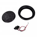 4pcs Double Face Red-amber 48-led Pedestal Lights Smoke Lens 12-led Red Brake Tail Lamps Grommet Plugs Compatible With Semi