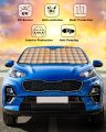 Windshield Sunshade For Car Fall Farmhouse Decoration Brown Checkered Tartan Gingham Thicken Visor Front Window Foldable